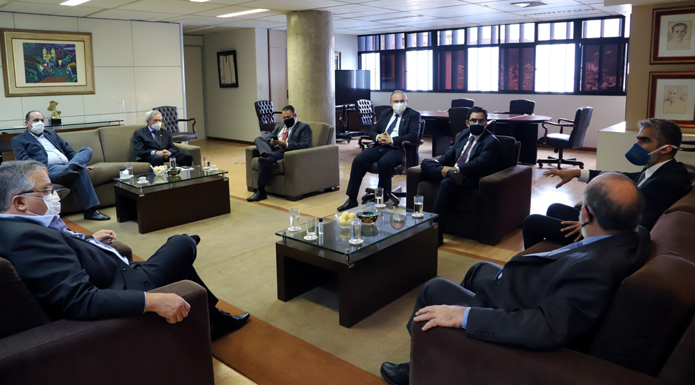 O reunião aconteceu no Salão Nobre da Presidência (Foto: Thiago Rios Gomes)